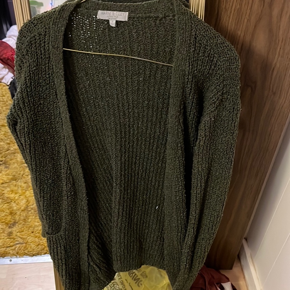 forrest green cardigan